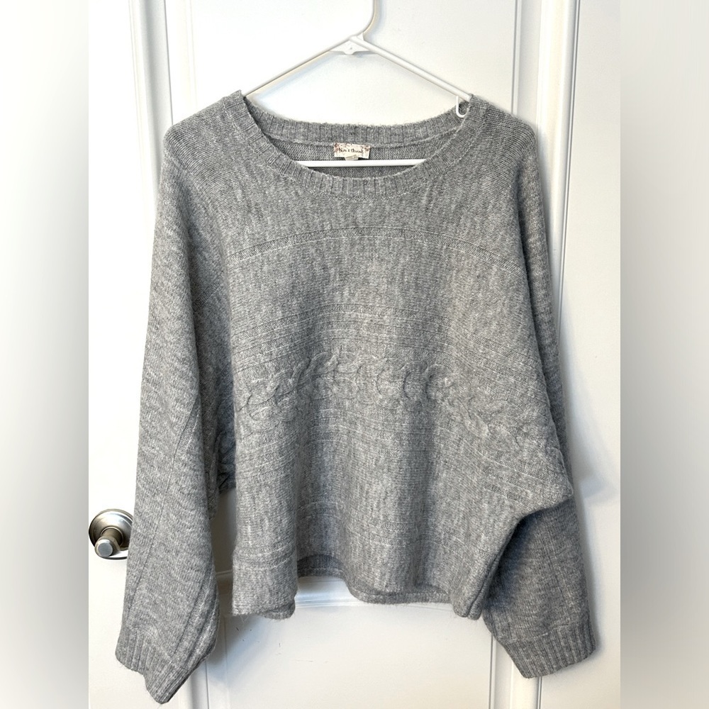Hem & Thread Knit Sweater with Dolman Sleeves